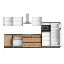 Held Möbel Winkelküche Turin 360 X 240 Cm Wotaneiche-Graphit Mit E-Geräten -Kuchenwelt 5365 11016600 1134.6310 2a