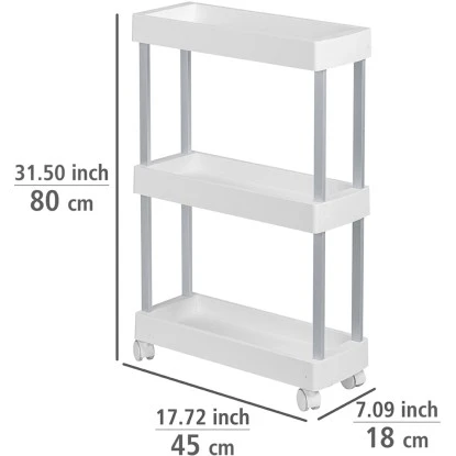 Wenko Haushalts- Und Badwagen Mino Servierwagen Haushaltswagen Mit 3 Ablagen 4 Wenko Haushalts- Und Badwagen Mino Servierwagen Haushaltswagen Mit 3 Ablagen – Bild 2