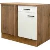 Flex-Well Exclusiv Eck-Unterschrank Vintea 110x60 Cm Magnolie Matt-Lancelot Oak -Kuchenwelt 56448 4051 UEBE110Vintea K