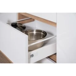 Respekta Küchenzeile GLRP330HESS Grifflos 330 Cm Schwarz Hochglanz-Sonoma Eiche -Kuchenwelt 5881701 4384 GLRP330HESS 8