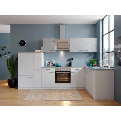 Respekta Winkelküche KBL310WWBSCGKEG 310 X 172 Cm Weiß-Beton Optik 10 Respekta Winkelküche KBL310WWBSCGKEG 310 X 172 Cm Weiß-Beton Optik – Bild 8