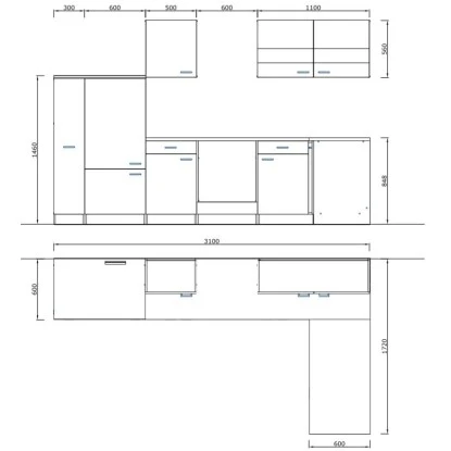 Respekta Winkelküche KBL310WWBSCGKEG 310 X 172 Cm Weiß-Beton Optik 11 Respekta Winkelküche KBL310WWBSCGKEG 310 X 172 Cm Weiß-Beton Optik – Bild 9