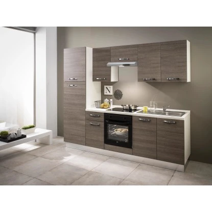 Küchenzeile Sara 250 Cm Eiche Grau 3 Küchenzeile Sara 250 Cm Eiche Grau