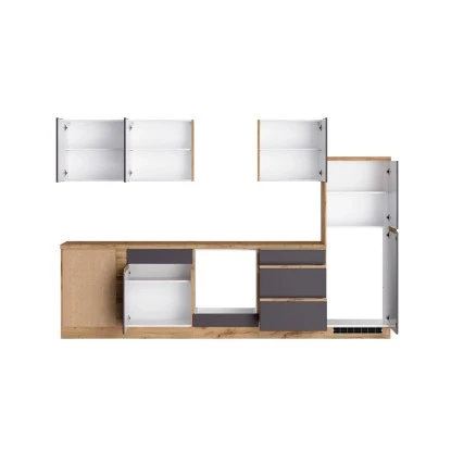 Held Möbel Winkelküche Turin 240 X 300 Cm Graphit-Wotaneiche Ohne E-Geräte 5 Held Möbel Winkelküche Turin 240 X 300 Cm Graphit-Wotaneiche Ohne E-Geräte – Bild 3