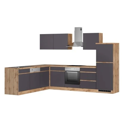 Held Möbel Winkelküche Turin 240 X 300 Cm Graphit-Wotaneiche Mit E-Geräten 5 Held Möbel Winkelküche Turin 240 X 300 Cm Graphit-Wotaneiche Mit E-Geräten – Bild 3