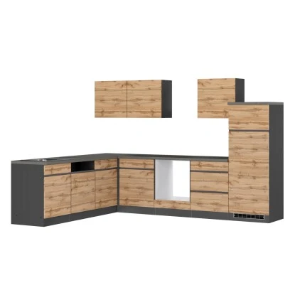 Held Möbel Winkelküche Turin 240 X 300 Cm Wotaneiche-Graphit Ohne E-Geräte 4 Held Möbel Winkelküche Turin 240 X 300 Cm Wotaneiche-Graphit Ohne E-Geräte – Bild 2