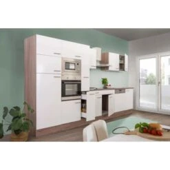 Respekta Küchenzeile Ohne E-Geräte 370 Cm Weiß Seidengl.-Eiche York 15 Respekta Küchenzeile Ohne E-Geräte 370 Cm Weiß Seidengl.-Eiche York -Kuchenwelt 64 4384 LBKB370EYWMIGKE 02