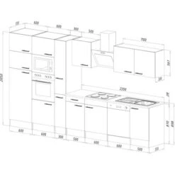Respekta Küchenzeile Ohne E-Geräte 370 Cm Weiß Seidengl.-Eiche York 17 Respekta Küchenzeile Ohne E-Geräte 370 Cm Weiß Seidengl.-Eiche York -Kuchenwelt 64 4384 LBKB370EYWMIGKE 04