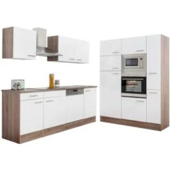 Respekta Küchenzeile Ohne E-Geräte 370 Cm Weiß Seidengl.-Eiche York 25 Respekta Küchenzeile Ohne E-Geräte 370 Cm Weiß Seidengl.-Eiche York -Kuchenwelt 64 4384 LBKB370EYWMIGKE 06