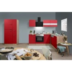 Respekta Winkelküche KBL310ESRS 310 Cm Rot-Eiche Sonoma Sägerau Nachbildung -Kuchenwelt 6861900 KBL310ESRS 03