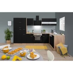 Respekta Winkelküche KBL310ESSSC 310 Cm Schwarz Eiche Sonoma Sägerau Nachbildung -Kuchenwelt 6862510 KBL310ESSSC 03