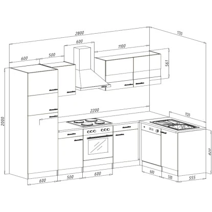 Respekta Winkelküche KBL280ESGSC 280 Cm Grau-Eiche Sonoma Sägerau Nachbildung 6 Respekta Winkelküche KBL280ESGSC 280 Cm Grau-Eiche Sonoma Sägerau Nachbildung – Bild 4