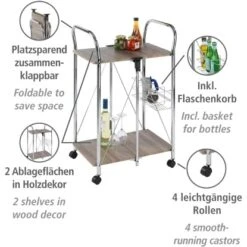 Wenko Servierwagen Liky Holzdekor Zusammenklappbar 23 Wenko Servierwagen Liky Holzdekor Zusammenklappbar -Kuchenwelt 686865 1068 11