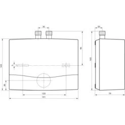 Vaillant Niederdruck Kleindurchlauferhitzer MiniVED H 3/3 N 3,5 KW Weiß -Kuchenwelt 688243 4384 2
