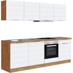 Held Möbel Küchenzeile 240 Cm Matt Weiß-Wotaneiche -Kuchenwelt 68 11016600 1001.6291 1b 3