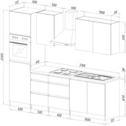 Respekta Küchenzeile Ohne E-Geräte 270 Cm Grifflos Weiß Matt -Kuchenwelt 6980296 4384 2