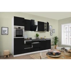 Respekta Küchenzeile Ohne E-Geräte 280 Cm Grifflos Schwarz Hochglanz-Weiß 8 Respekta Küchenzeile Ohne E-Geräte 280 Cm Grifflos Schwarz Hochglanz-Weiß -Kuchenwelt 6980502 4384 3