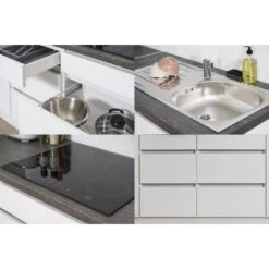 Respekta Küchenzeile Ohne E-Geräte 280 Cm Grifflos Schwarz Hochglanz-Weiß 9 Respekta Küchenzeile Ohne E-Geräte 280 Cm Grifflos Schwarz Hochglanz-Weiß -Kuchenwelt 6980502 4384 4