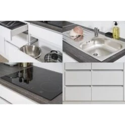 Respekta Küchenzeile Ohne E-Geräte 320 Cm Grifflos Weiß Hochglanz -Kuchenwelt 6980809 4384 5