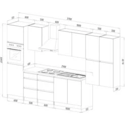 Respekta Küchenzeile Ohne E-Geräte 370 Cm Grifflos Schwarz Hochglanz-Weiß 7 Respekta Küchenzeile Ohne E-Geräte 370 Cm Grifflos Schwarz Hochglanz-Weiß -Kuchenwelt 6981260 4384 2