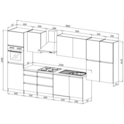 Respekta Küchenzeile Ohne E-Geräte 380 Cm Grifflos Grau Hochglanz-Eiche Sägerau 6 Respekta Küchenzeile Ohne E-Geräte 380 Cm Grifflos Grau Hochglanz-Eiche Sägerau -Kuchenwelt 6981385 4384 2