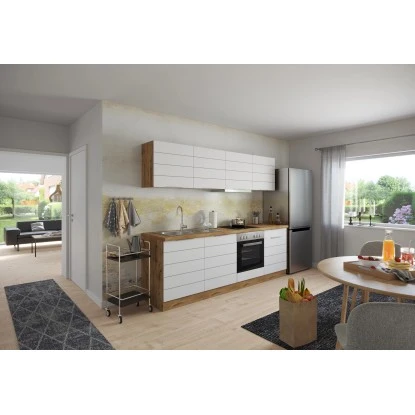 Held Möbel Küchenzeile 240 Cm Matt Weiß-Wotaneiche Ohne E-Geräte 5 Held Möbel Küchenzeile 240 Cm Matt Weiß-Wotaneiche Ohne E-Geräte – Bild 3