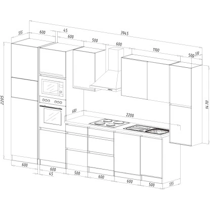 Respekta Premium Küchenzeile GLRP395HESWGKEOES Grifflos 395 Cm Weiß Eiche NB 12 Respekta Premium Küchenzeile GLRP395HESWGKEOES Grifflos 395 Cm Weiß Eiche NB – Bild 10