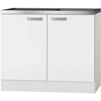 Optifit Spülenunterschrank Salo214 100 Cm Weiß Mit Spülenauflage 3 Optifit Spülenunterschrank Salo214 100 Cm Weiß Mit Spülenauflage