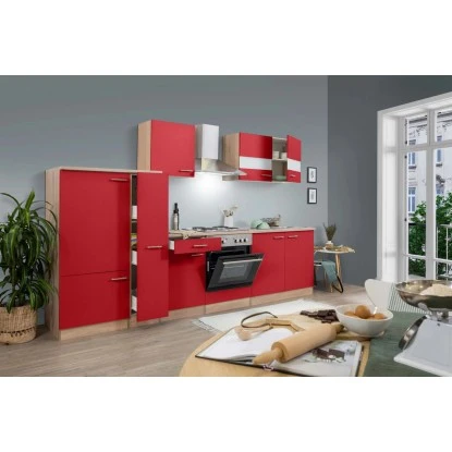 Respekta Küchenzeile Ohne E-Geräte 300 Cm Rot-Eiche Sägerau 3 Respekta Küchenzeile Ohne E-Geräte 300 Cm Rot-Eiche Sägerau