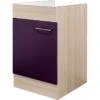 Flex-Well Exclusiv Spülen-Unterschrank Focus 50 Cm Akazie-Aubergine-Akazie -Kuchenwelt 7361157 4051 spu50 focus