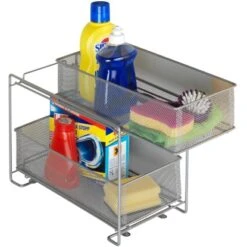 Wenko Schubladenregal 2 Etagen Metall Silber -Kuchenwelt 746248 1068 3