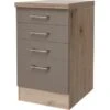 Flex-Well Schubkastenschrank 50 Cm Arizona Quarz Cubanit-San Remo Eiche -Kuchenwelt 7495625 4051 ussa50 riva