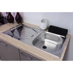 Flex-Well Küchenzeile Arizona 270 Cm Quarz Cubanit-San Remo Eiche -Kuchenwelt 7495922 4464 aplspuele