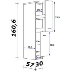 Flex-Well Exclusiv Demi-Apothekerschrank Vintea 30cm Magnolie Matt-Lancelot Oak 5 Flex-Well Exclusiv Demi-Apothekerschrank Vintea 30cm Magnolie Matt-Lancelot Oak -Kuchenwelt 756422 4051 5