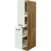 Flex-Well Exclusiv Demi-Apothekerschrank Vintea 30cm Magnolie Matt-Lancelot Oak -Kuchenwelt 756422 4051 DAS30Vintea K