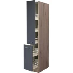 Flex-Well Exclusiv Apotheker-Hochschrank Morena 30 Cm Basaltgrau Matt - San Remo