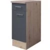 Flex-Well Exclusiv Unterschrank Morena 30 Cm Basaltgrau Matt - San Remo Eiche -Kuchenwelt 756476 4051 us30morena
