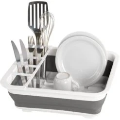 Wenko Geschirrabtropfständer Faltbar Grau/Weiß -Kuchenwelt 762093 1068 54780100 de 02