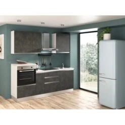 Marinelli Cucine Küchenzeile Isotta 210 Cm Betonoptik Dunkelgrau-Weiß 14 Marinelli Cucine Küchenzeile Isotta 210 Cm Betonoptik Dunkelgrau-Weiß -Kuchenwelt 7696008 2657 2