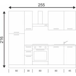 Marinelli Cucine Küchenzeile Rossella 255 Cm Eiche Hell NB-Betonoptik Dunkelgrau 17 Marinelli Cucine Küchenzeile Rossella 255 Cm Eiche Hell NB-Betonoptik Dunkelgrau -Kuchenwelt 7696016 2657 3