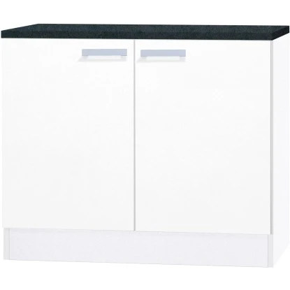 Spülenunterschrank Ohne Arbeitsplatte 100 Cm OPTIkult Oslo214 Feinstruktur Weiß 3 Spülenunterschrank Ohne Arbeitsplatte 100 Cm OPTIkult Oslo214 Feinstruktur Weiß