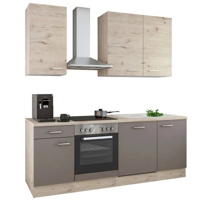 Flex-Well Küchenzeile Arizona 220 Cm Quarz-Cubanit - San Remo Eiche Hell 5 Flex-Well Küchenzeile Arizona 220 Cm Quarz-Cubanit - San Remo Eiche Hell – Bild 3