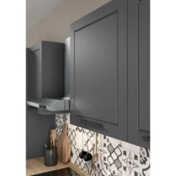 Marinelli Cucine Küchenzeile Liliane 270 Cm Vormontiert Anthrazit-Eiche Hell -Kuchenwelt 806891866417 2675 05