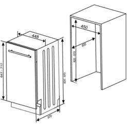 Respekta Einbaugeschirrspüler GSP45VV 45 Cm Schwarz Vollintegriert -Kuchenwelt 818909 4384 9