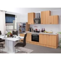 Flex-Well Classic Küchenzeile Nano 280 Cm Buche Nachbildung