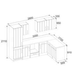 Respekta Premium Winkelküche 280 X 172 Cm Landhaus Lärche Weiß Nachbildung -Kuchenwelt 8267098 4384 3