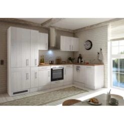 Respekta Premium Winkelküche 310 Cm Landhaus Lärche Weiß Nachbildung