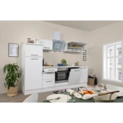 Respekta Premium Küchenzeile 280 Cm Weiß Hochglanz