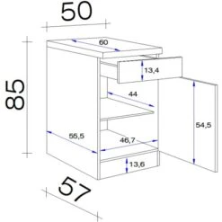 Flex-Well Exclusiv Unterschrank Capri 50 Cm Schwarz Matt-Endgrain Oak 9 Flex-Well Exclusiv Unterschrank Capri 50 Cm Schwarz Matt-Endgrain Oak -Kuchenwelt 84070254 4051 VM US50 28mm