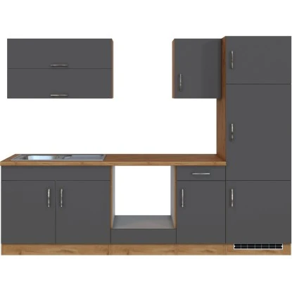 Held Möbel Küchenzeile Sorrento 270 Cm Anthrazit-Wotaneiche Ohne E-Geräte 6 Held Möbel Küchenzeile Sorrento 270 Cm Anthrazit-Wotaneiche Ohne E-Geräte – Bild 4